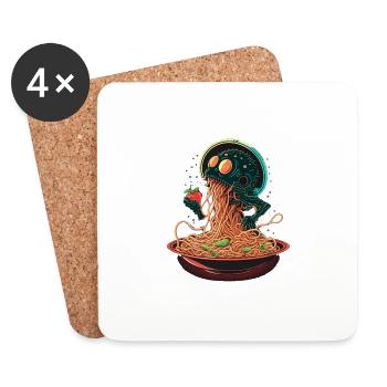 Spaghetti Alien - Coasters (set of 4) - white - Front