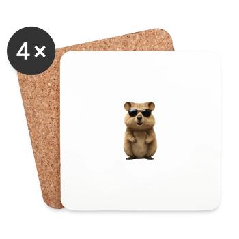 Quokka is a funny animal - Coasters (set of 4) - white - Front