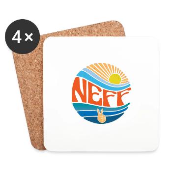 Neff Shirt Vintage Sunset Neff Groovy Tie Dye - Untersetzer (4er-Set) - Weiß - Vorne
