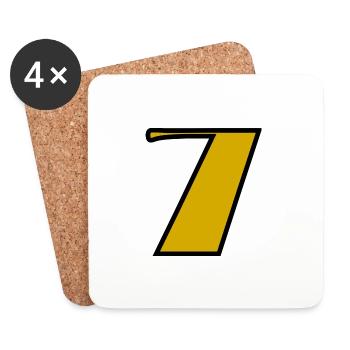 7. BIRTHDAY. HAPPY BIRTHDAY - Coasters (set of 4) - white - Front