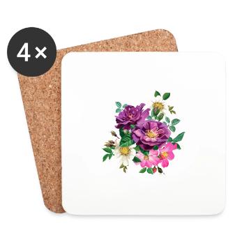 Roses - Untersetzer (4er-Set) - Weiß - Vorne