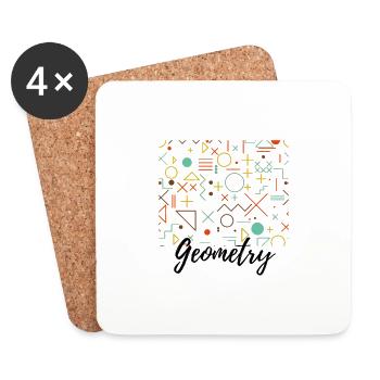 Geometry T-shirt - Dessous de verre (lot de 4) - blanc - Devant