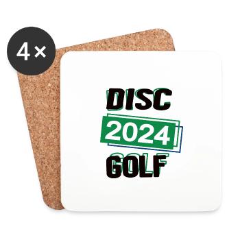 Discgolf Spieler Team Turnier Mannschaft in 2024 - Untersetzer (4er-Set) - Weiß - Vorne