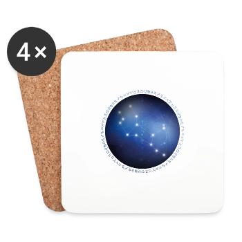 Zodiac sign Virgo Universe - Coasters (set of 4) - white - Front