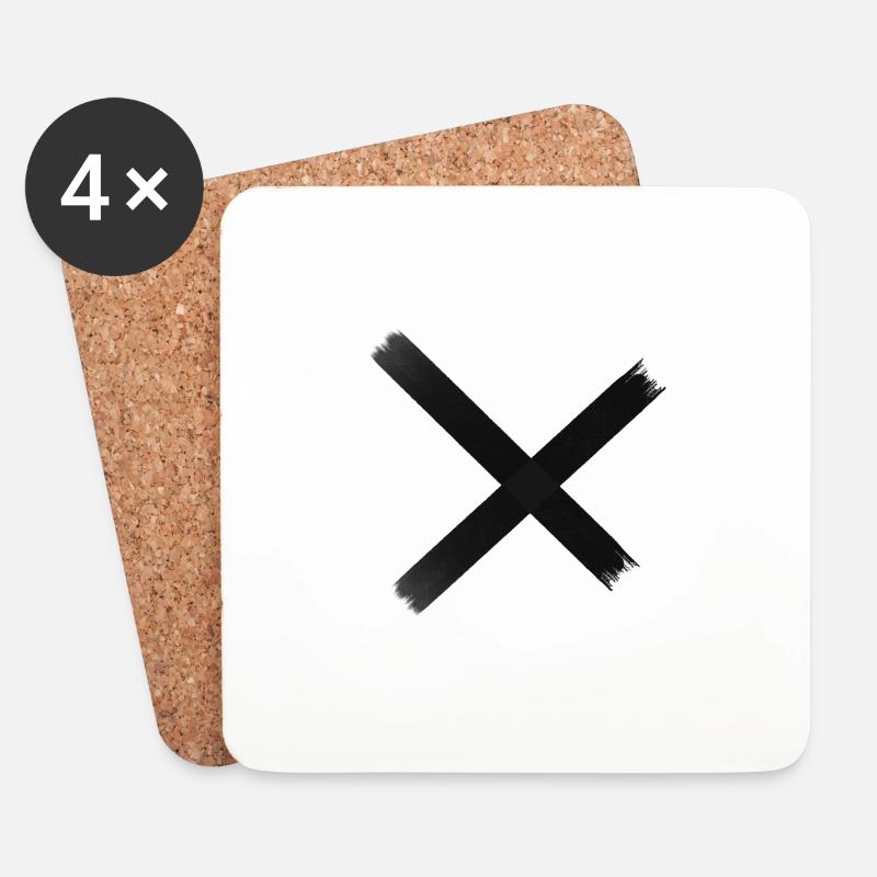 X - Untersetzer (4er-Set) - Weiß