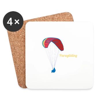 Paragliding Requires - Untersetzer (4er-Set) - Weiß - Vorne