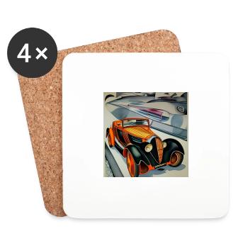 Car hot - Untersetzer (4er-Set) - Weiß - Vorne