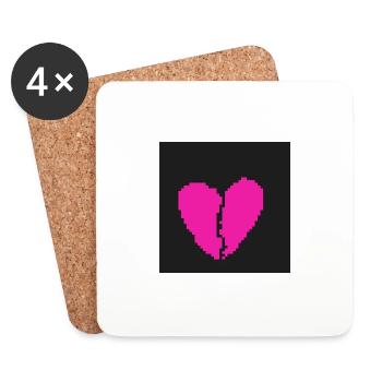 Heart - Coasters (set of 4) - white - Front