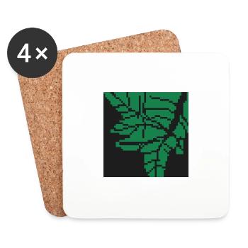 Sheet pixel art - Coasters (set of 4) - white - Front