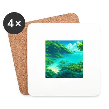 A lush tropical planet - Untersetzer (4er-Set) - Weiß - Vorne