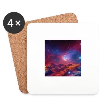 A vast colorful nebula - Untersetzer (4er-Set) - Weiß - Vorne