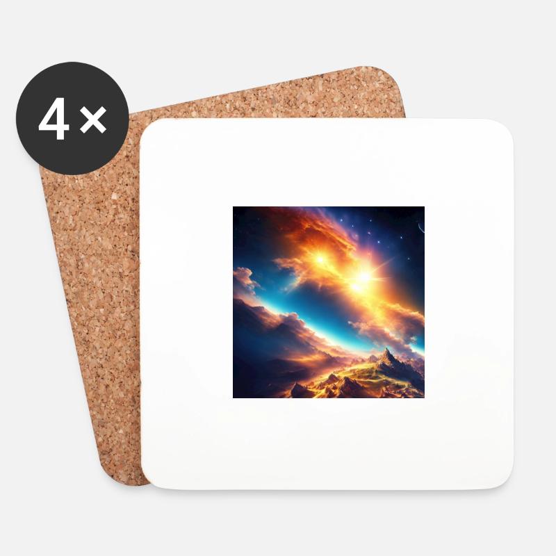 A vibrant planet - Untersetzer (4er-Set) - Weiß