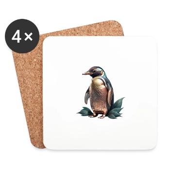 Le Pingouin de bronze - Dessous de verre (lot de 4) - blanc - Devant