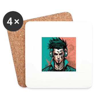 Tattoo Boy - Coasters (set of 4) - white - Front