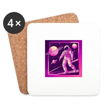 Dancing in Space - Untersetzer (4er-Set) - Weiß - Vorne