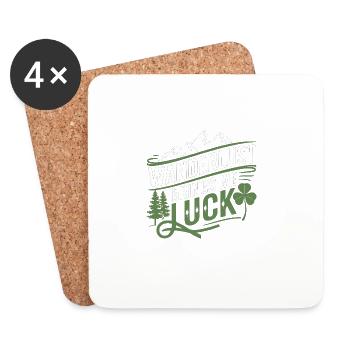 Wanderlust brings me luck - Coasters (set of 4) - white - Front