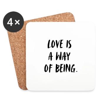 Love is a way of being. Love is a way of being - Coasters (set of 4) - white - Front