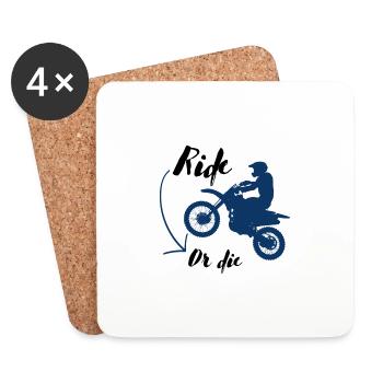 Ride or Die Merchandise - Coasters (set of 4) - white - Front