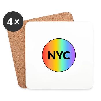 GAY NYC - Dessous de verre (lot de 4) - blanc - Devant