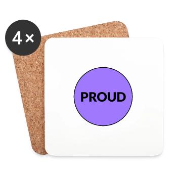 STOLZER LGBTQ-STOLZ - Untersetzer (4er-Set) - Weiß - Vorne