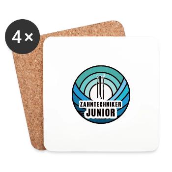 Zahntechniker Junior Kind Zahntechnikersohn - Untersetzer (4er-Set) - Weiß - Vorne