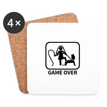 Bachelor Party Game Plus - Dessous de verre (lot de 4) - blanc - Devant
