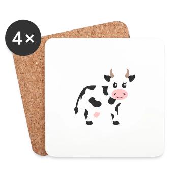 cow - Coasters (set of 4) - white - Front