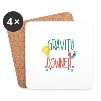 Gravity Is Such A Downer - Dessous de verre (lot de 4) - blanc - Devant
