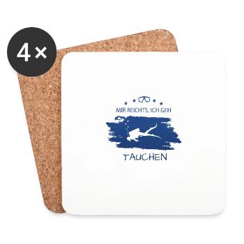 tauchen diving - Untersetzer (4er-Set) - Weiß - Vorne