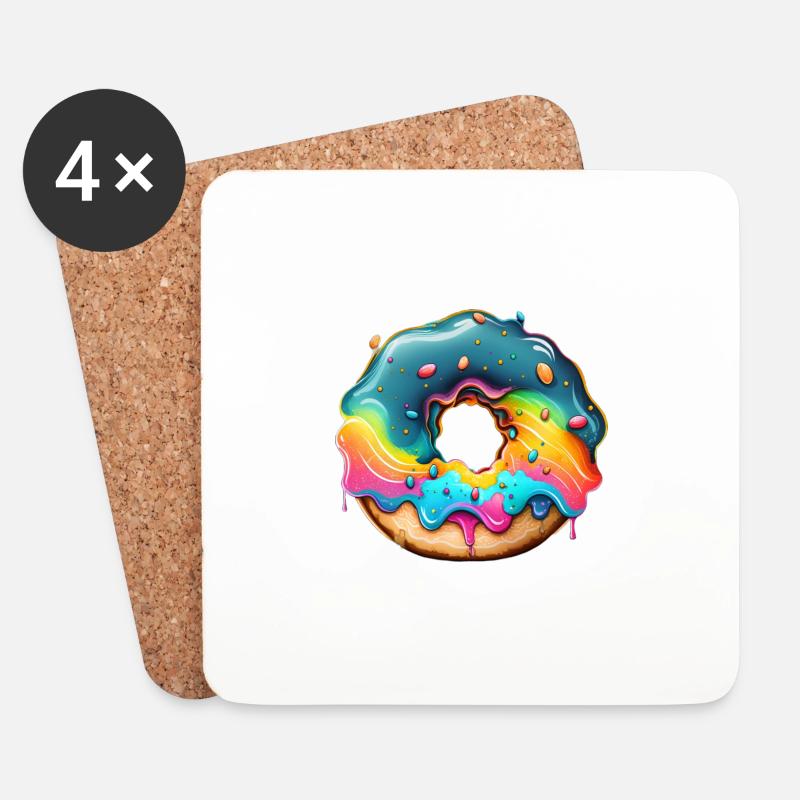 DONUT - CREME - Untersetzer (4er-Set) - Weiß