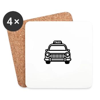 Taxi in black and white - Coasters (set of 4) - white - Front