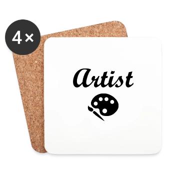 Künstler - Kunst - Untersetzer (4er-Set) - Weiß - Vorne