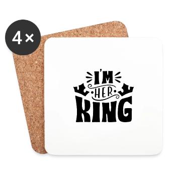 King Design King und Queen 1 - Untersetzer (4er-Set) - Weiß - Vorne