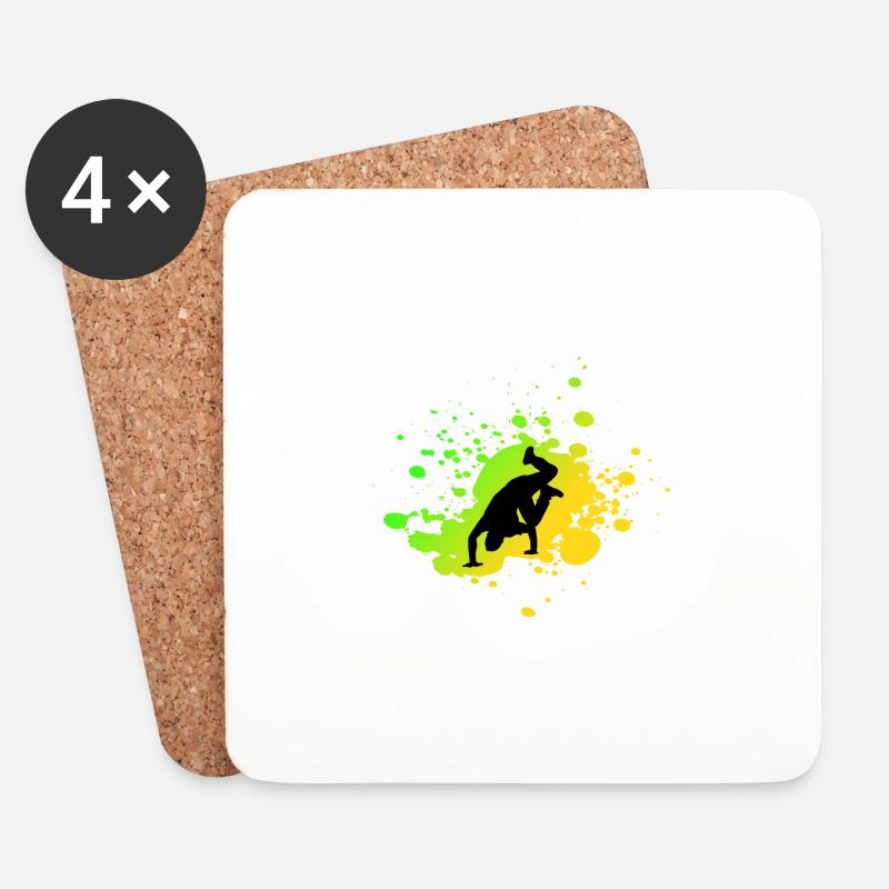 Hip Hop Breakdance - Coasters (set of 4) - white