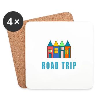 LIVE THE HOLIDAYS. VACATION. GOOD HOLIDAYS - Coasters (set of 4) - white - Front