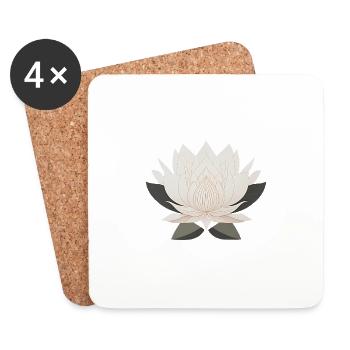 Lotus - Coasters (set of 4) - white - Front