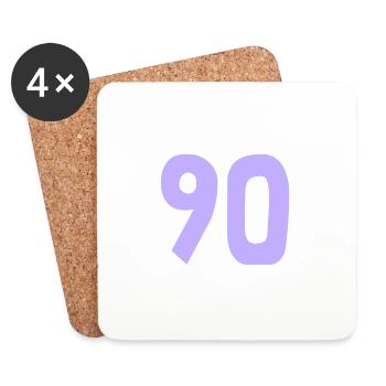 ANNIVERSARY. HAPPY BIRTHDAY. HAPPY BIRTHDAY. - Coasters (set of 4) - white - Front