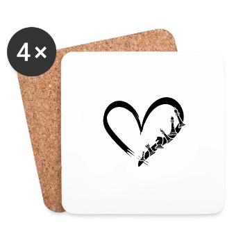 Chess Chess Player Checkmate Chess Love - Coasters (set of 4) - white - Front