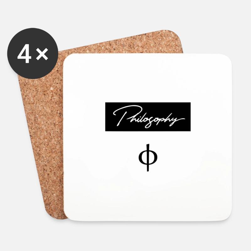 Philosophie φ - Untersetzer (4er-Set) - Weiß