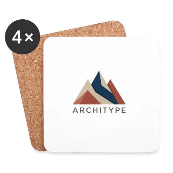Archityp Nr. 1 - Untersetzer (4er-Set) - Weiß - Vorne
