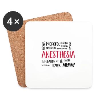 anesthesiacluster - Coasters (set of 4) - white - Front