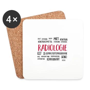 radiologiecloud - Untersetzer (4er-Set) - Weiß - Vorne