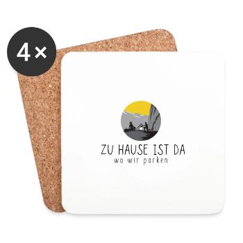 Zeig Flacke! - Untersetzer (4er-Set) - Weiß - Vorne