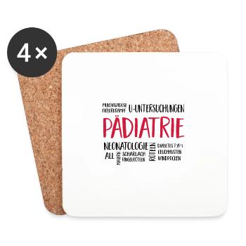 pädiatriewolke - Untersetzer (4er-Set) - Weiß - Vorne