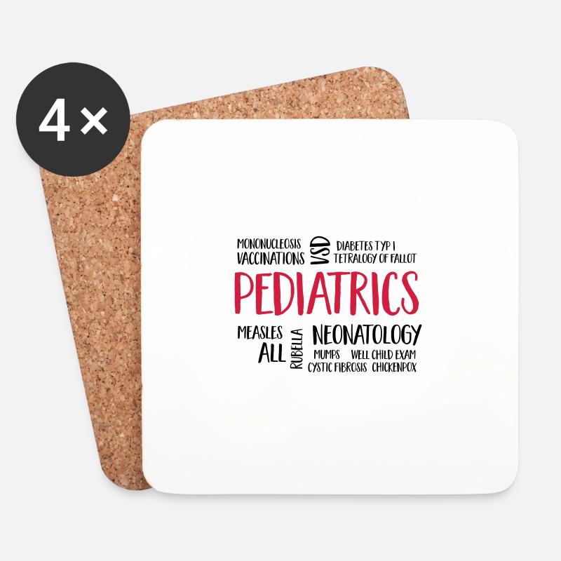 pediatricscloud - Untersetzer (4er-Set) - Weiß