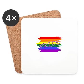 Pride lgbtq LGBT - Untersetzer (4er-Set) - Weiß - Vorne