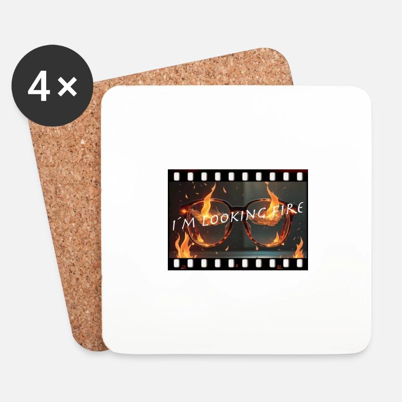 I'm looking fire - Untersetzer (4er-Set) - Weiß