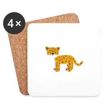 jaguar - Dessous de verre (lot de 4) - blanc - Devant