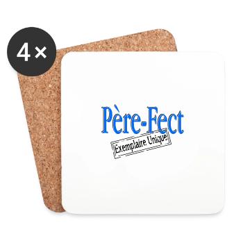 Père-fect exemplaire unique - Dessous de verre (lot de 4) - blanc - Devant