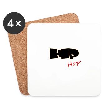 Hip Hop Rap hip hop - Untersetzer (4er-Set) - Weiß - Vorne